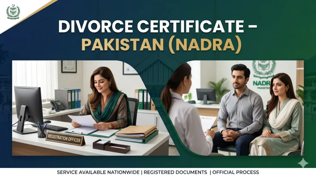 NADRA divorce certificate Pakistan sample document